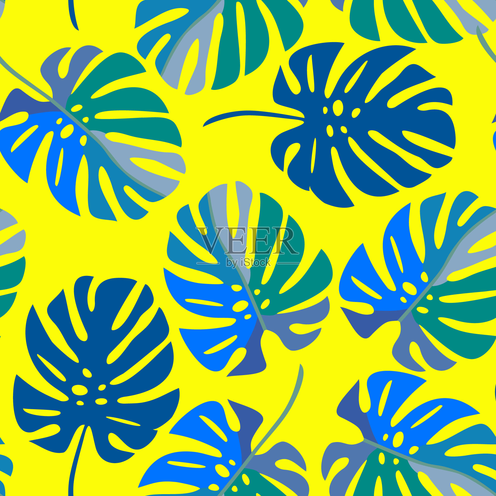 向量-怪物叶。插画图片素材