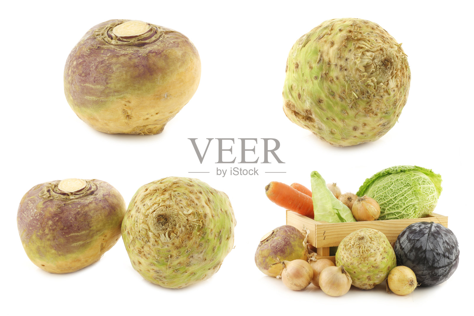 收集新鲜的冬季蔬菜和一些在一个木箱照片摄影图片