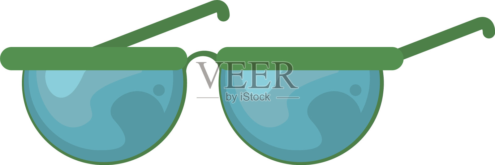 白色背景上的酷太阳镜插画图片素材