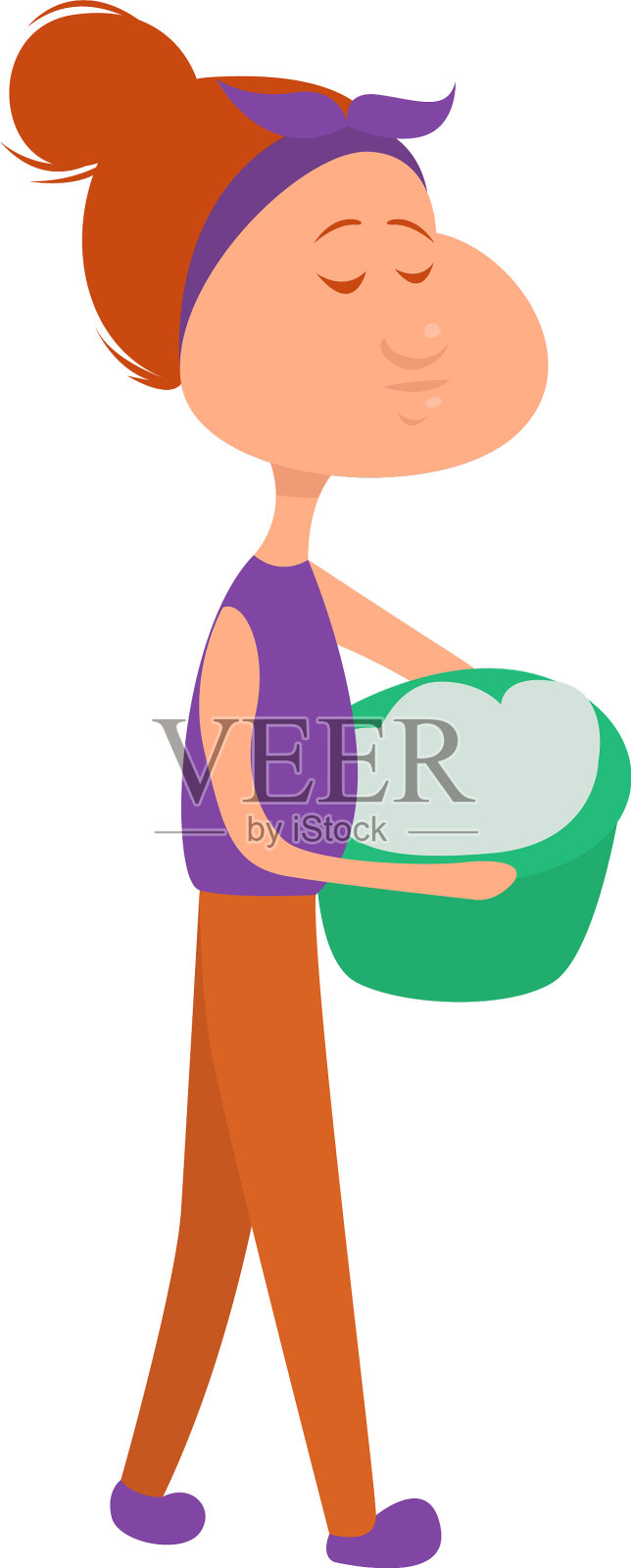 在白色背景上洗衣服插画图片素材