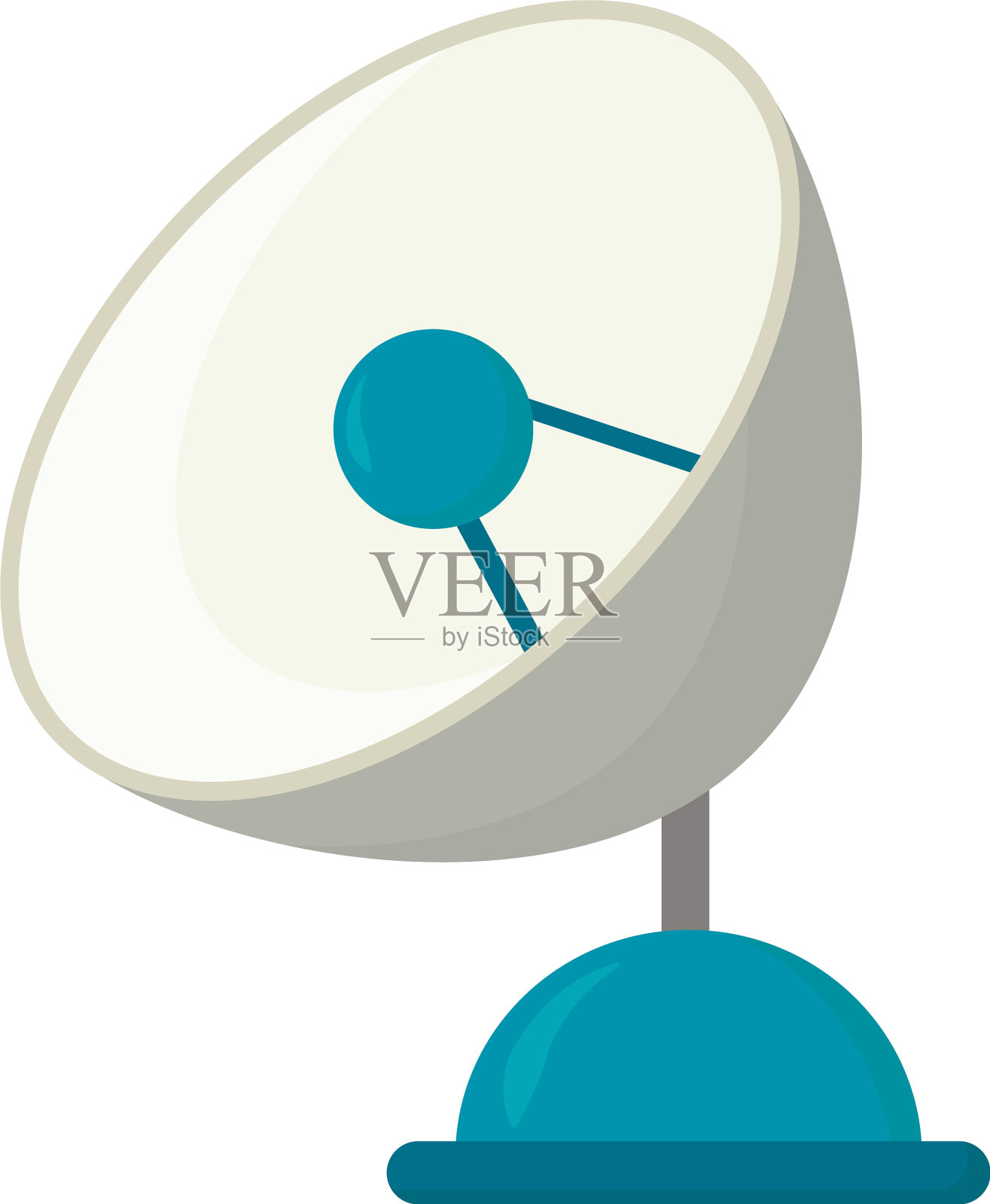 白色背景上的小卫星设计元素图片