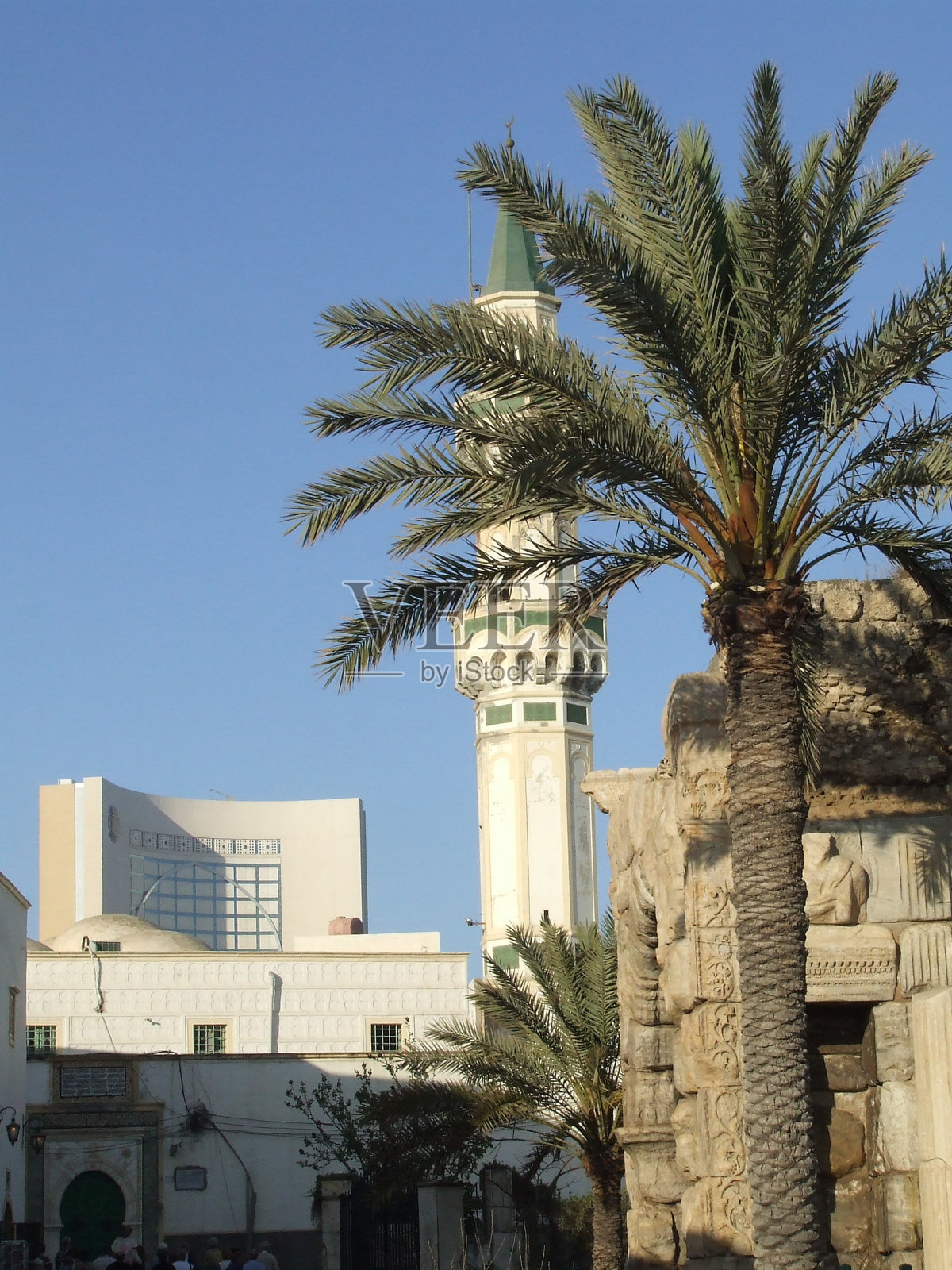 利比亚首都的黎波里非洲北非-西塔拉布勒斯-房子，建筑物，街道，街道照片摄影图片