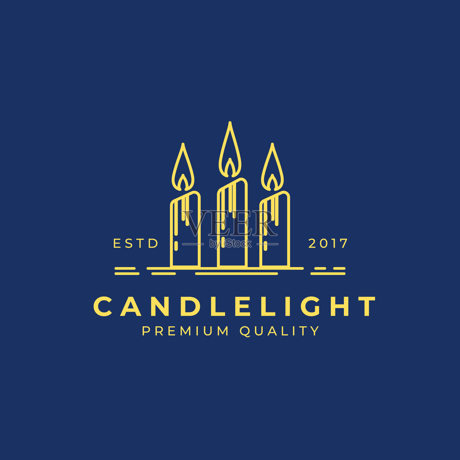 优质蜡烛标识设计蜡烛光线艺术插画图片素材