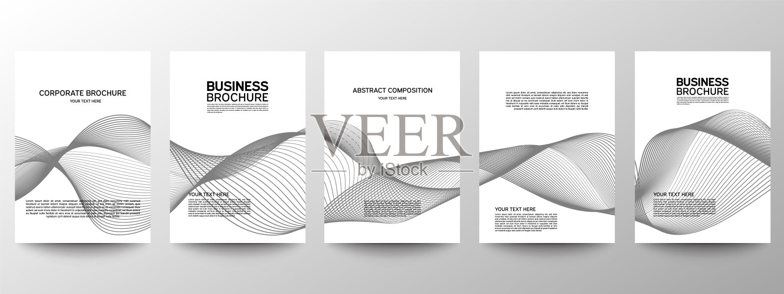 覆盖几何最小。集。矢量抽象线条图案的海报设计。一套商业小册子模板。很酷的梯度。图形模式的年度专辑背景。设计模板素材