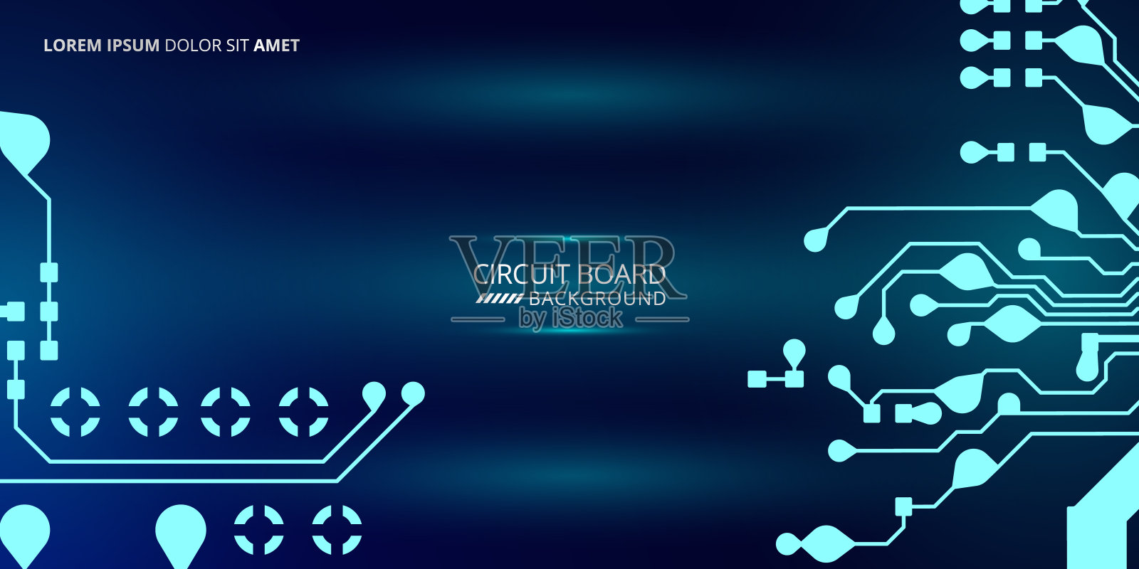 电路板设计背景矢量插图eps 10。抽象的技术背景插画图片素材