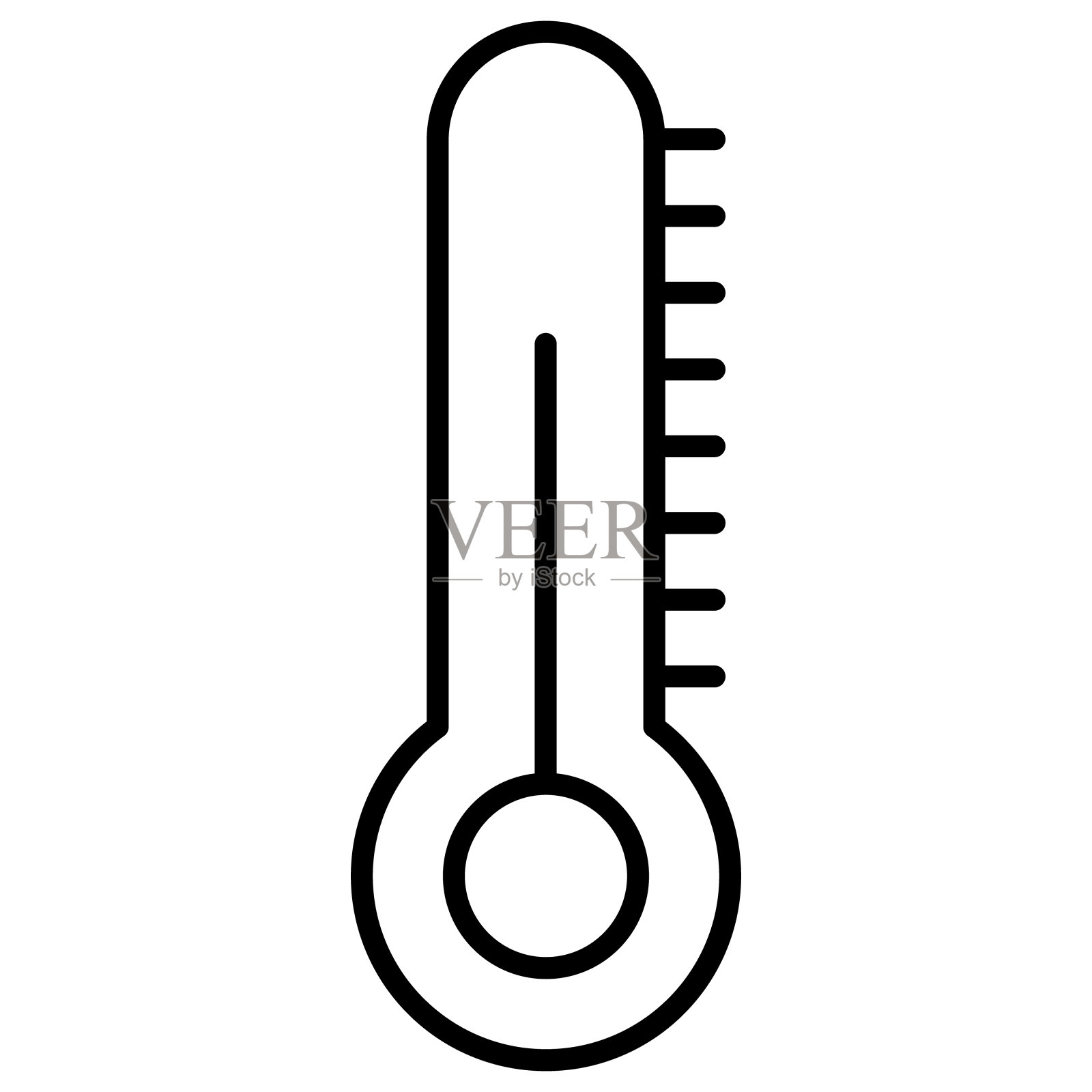 温度计，矢量图标温度插画图片素材