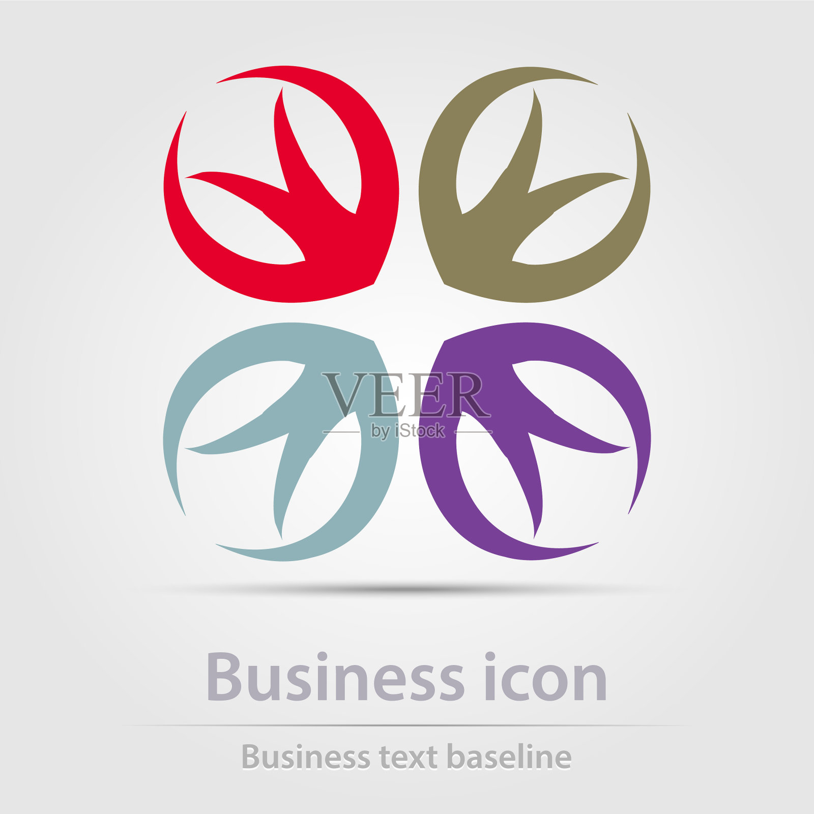 最初创建彩色业务图标图标素材