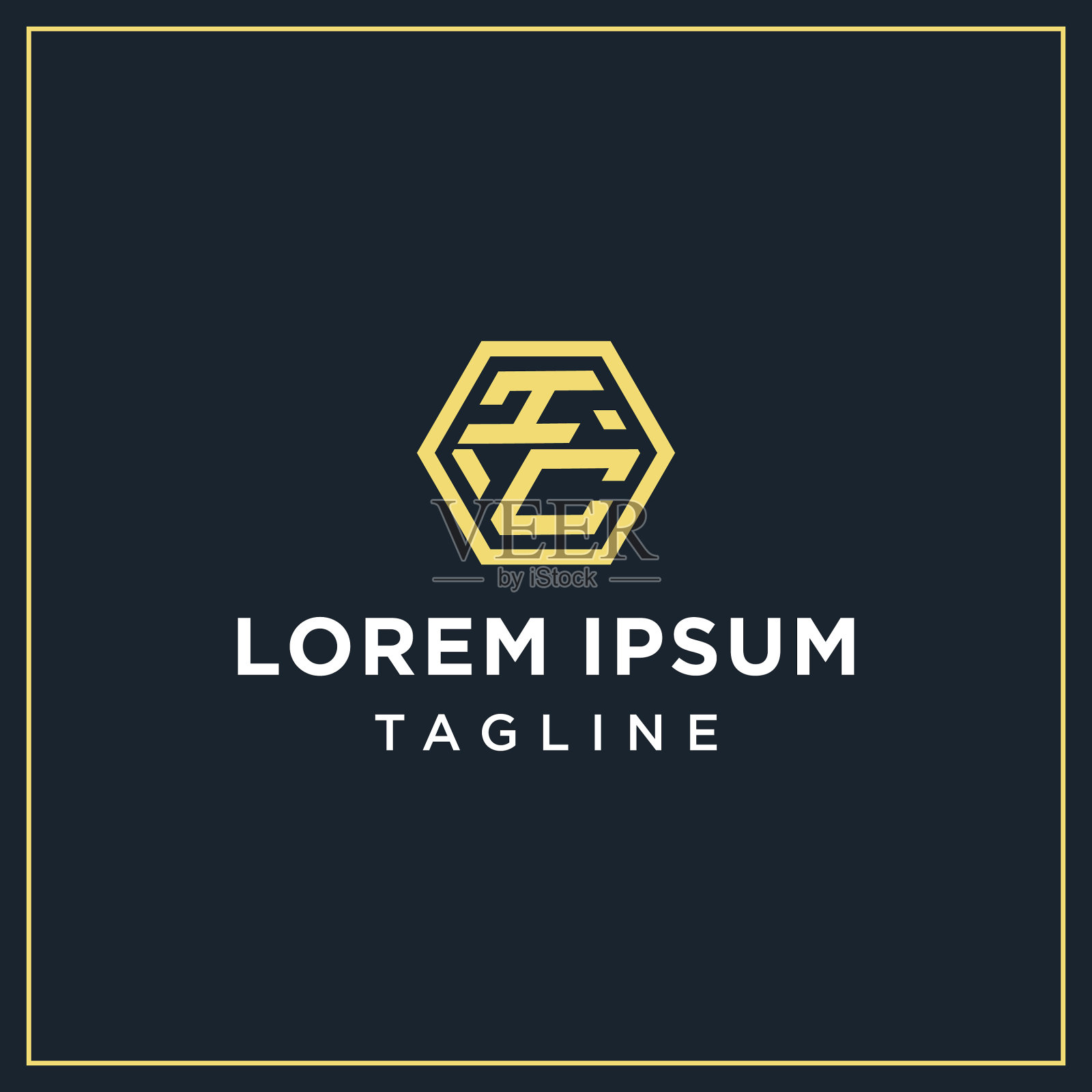 tc六角标志插画图片素材