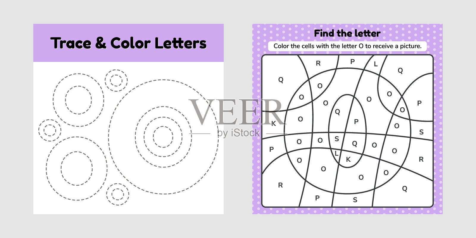 涂色书为孩子信的工作表插画图片素材
