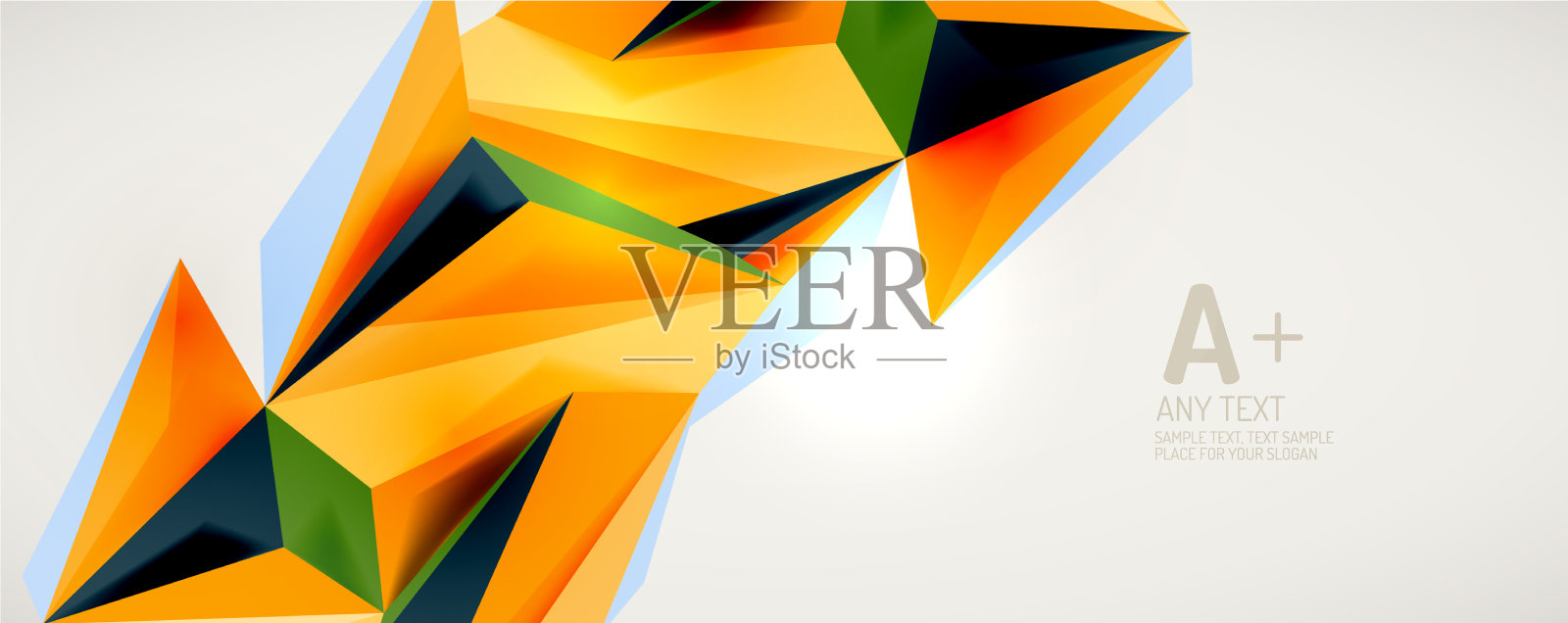 三角形几何背景低多边形3d插画图片素材