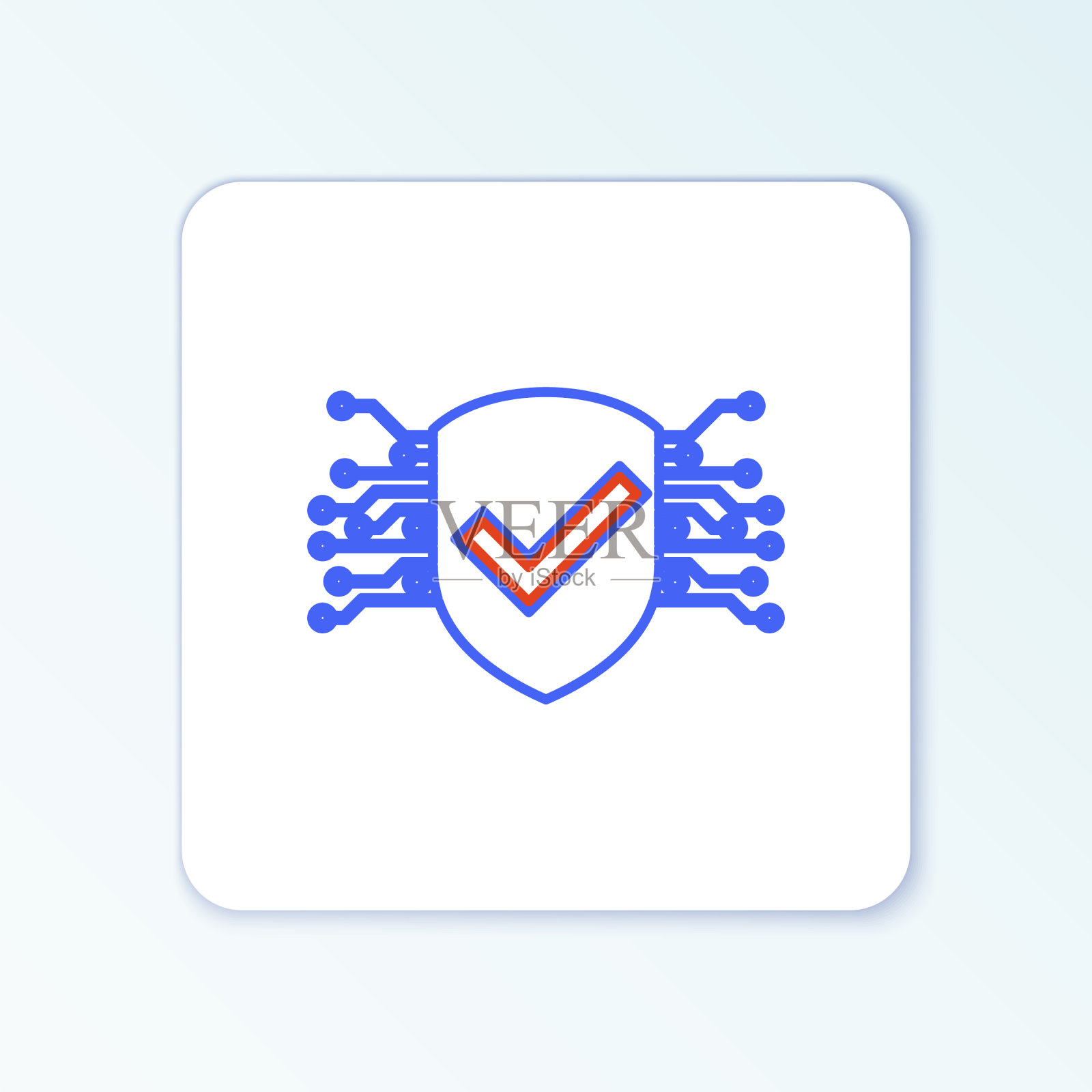 线上网络安全图标隔离上白色图标素材