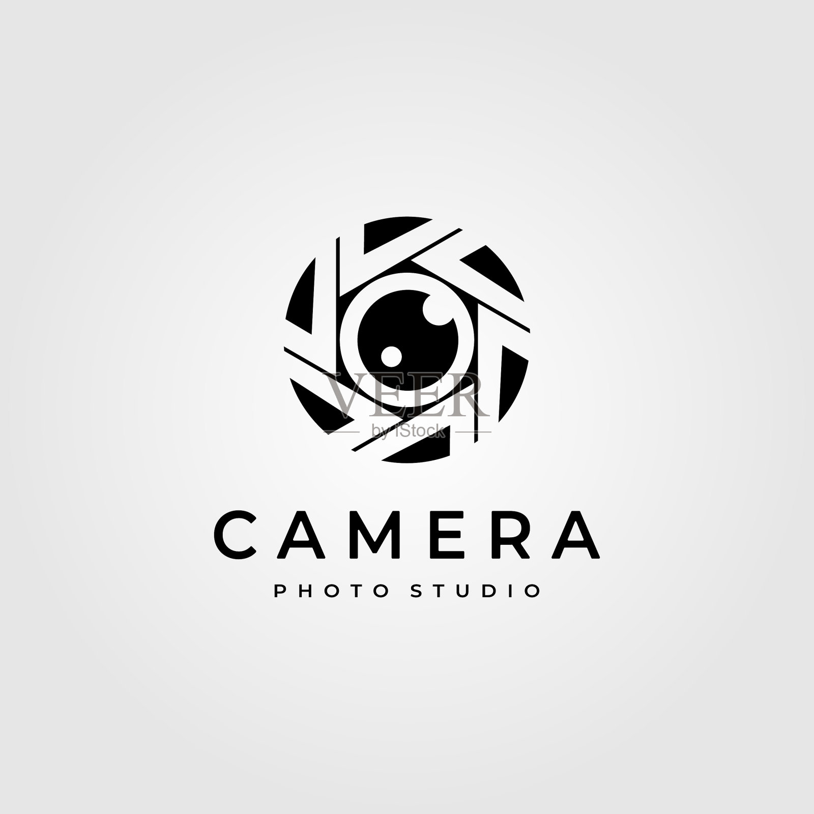 摄影镜头标志极简设计插画图片素材