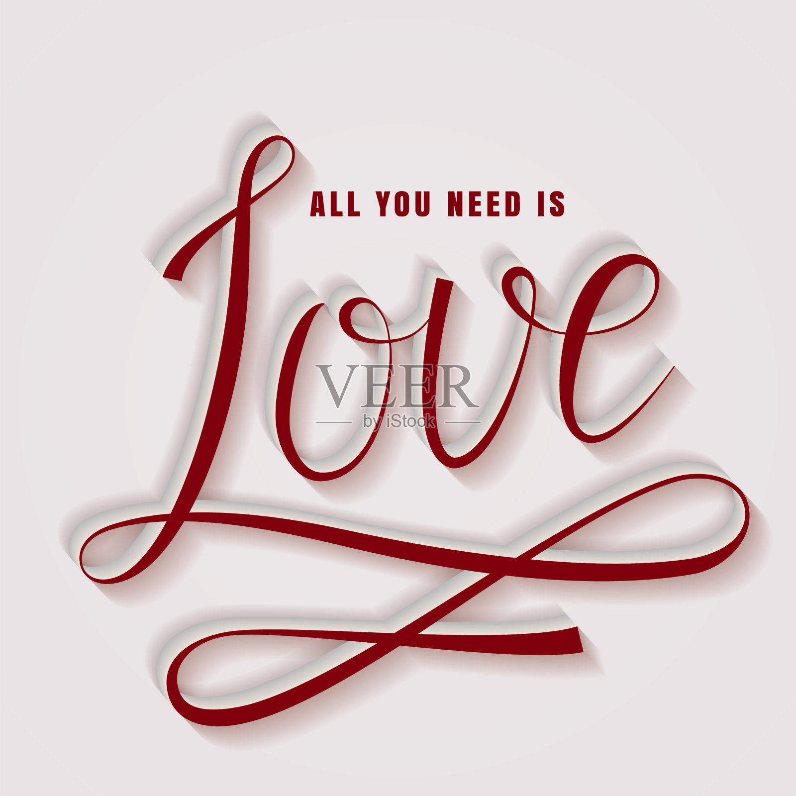 你只需要一张情书卡插画图片素材