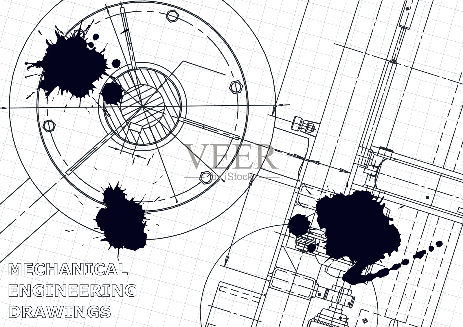 封面传单横幅工程蓝图设计模板素材