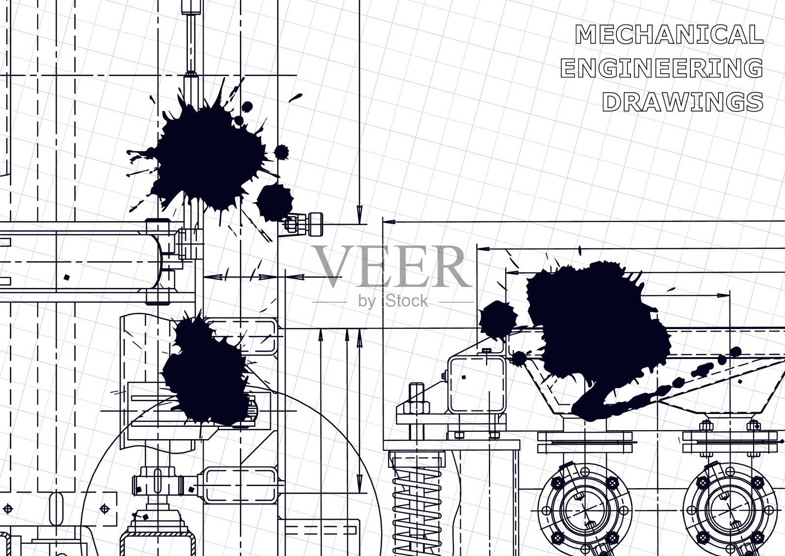 技术抽象背景机械插画图片素材