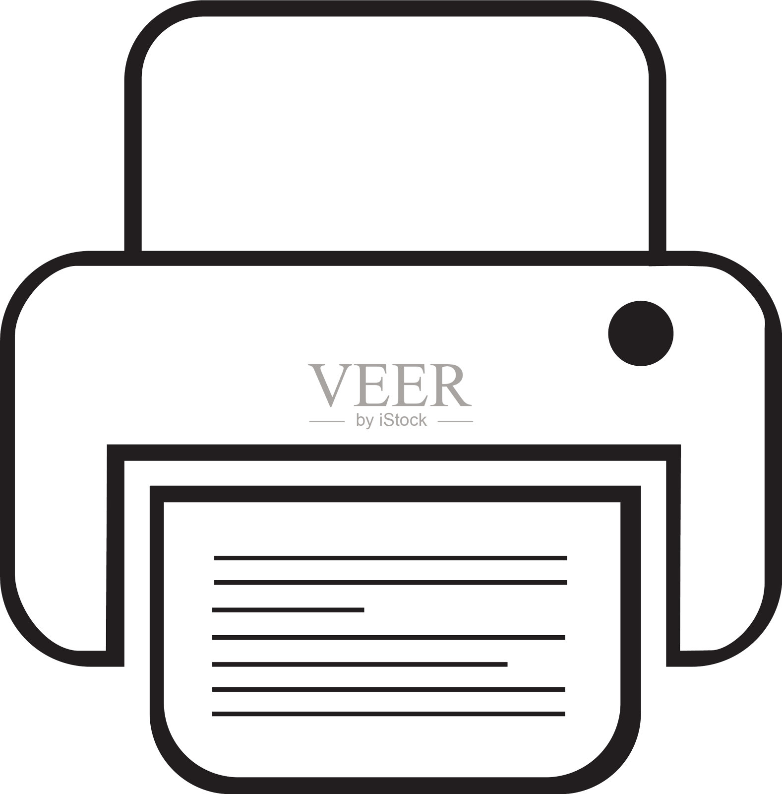 传真机标识模板图标设计插画图片素材