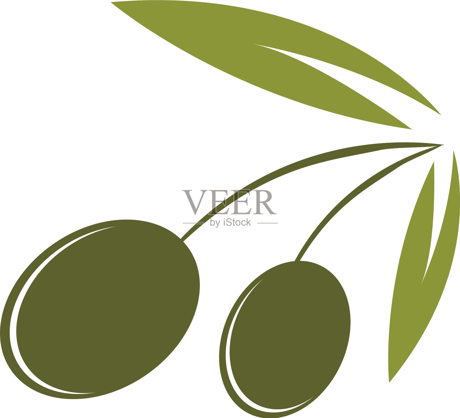 橄榄标志模板图标设计插画图片素材