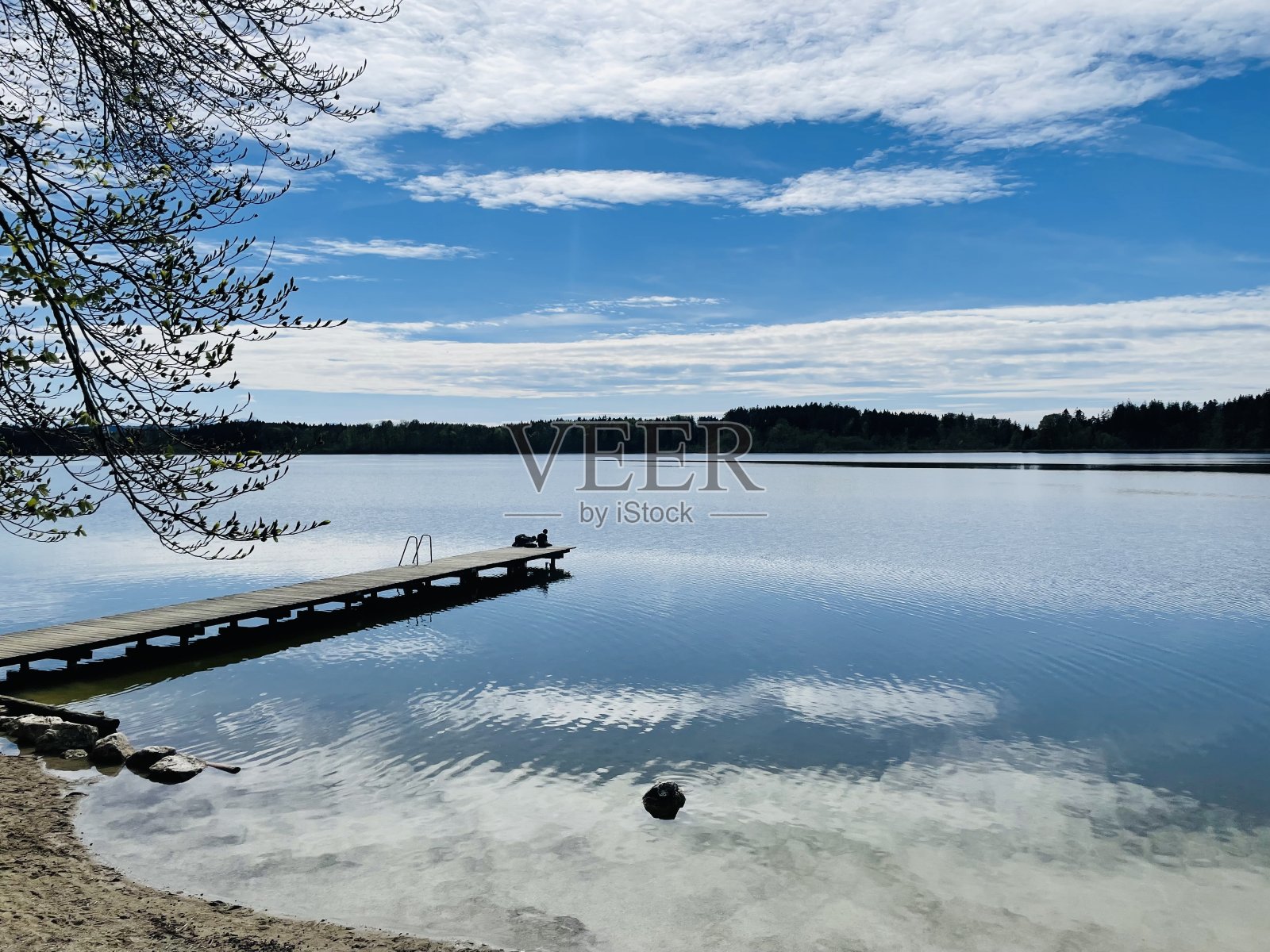 巴伐利亚湖上的码头照片摄影图片