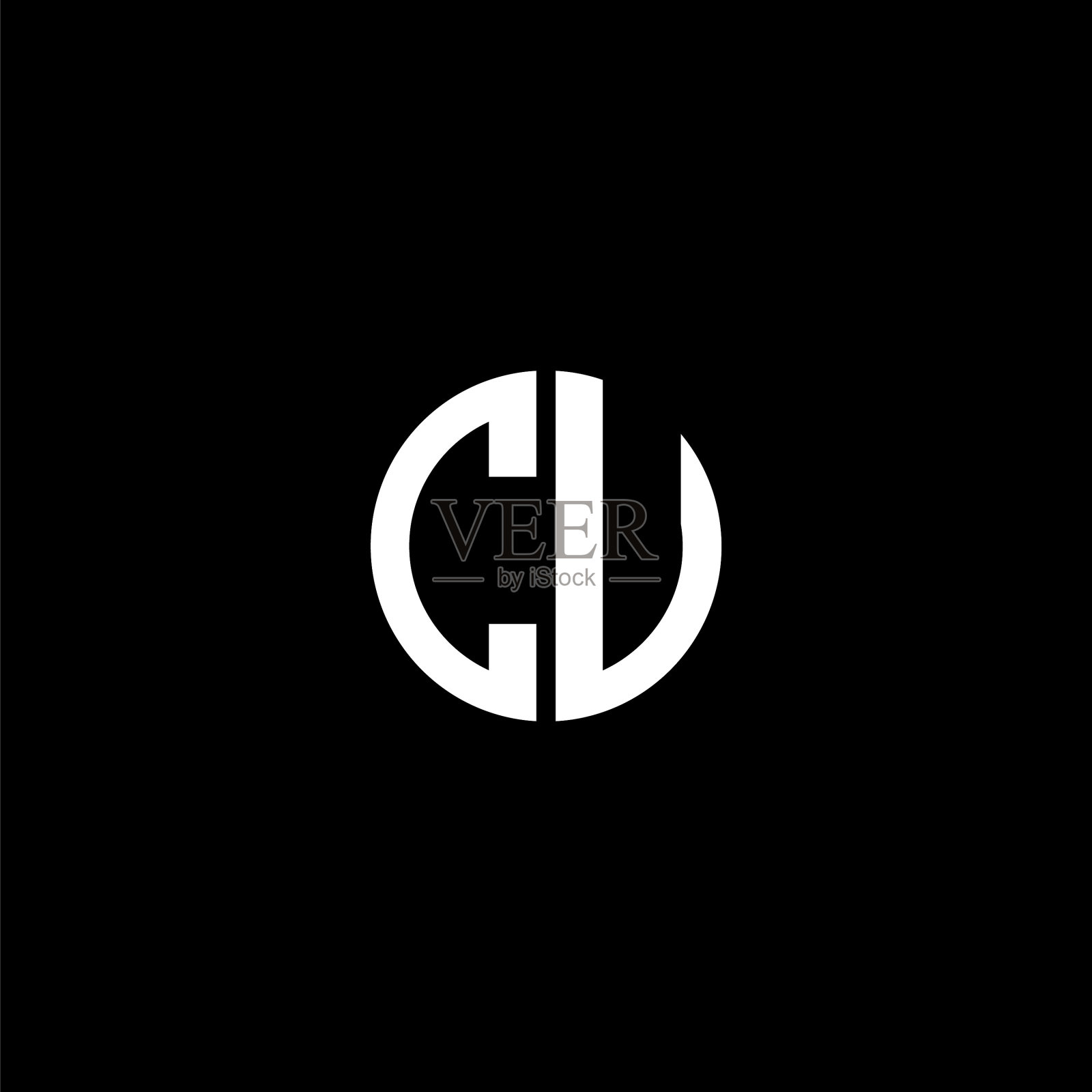 字母logo抽象设计上采用黑色颜色插画图片素材