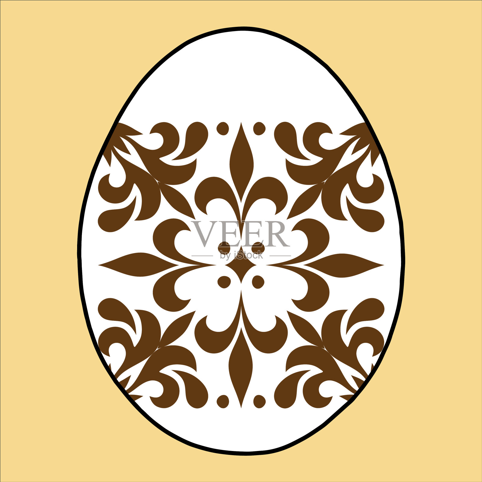 复活节彩蛋与十字架的欢乐节日插画图片素材