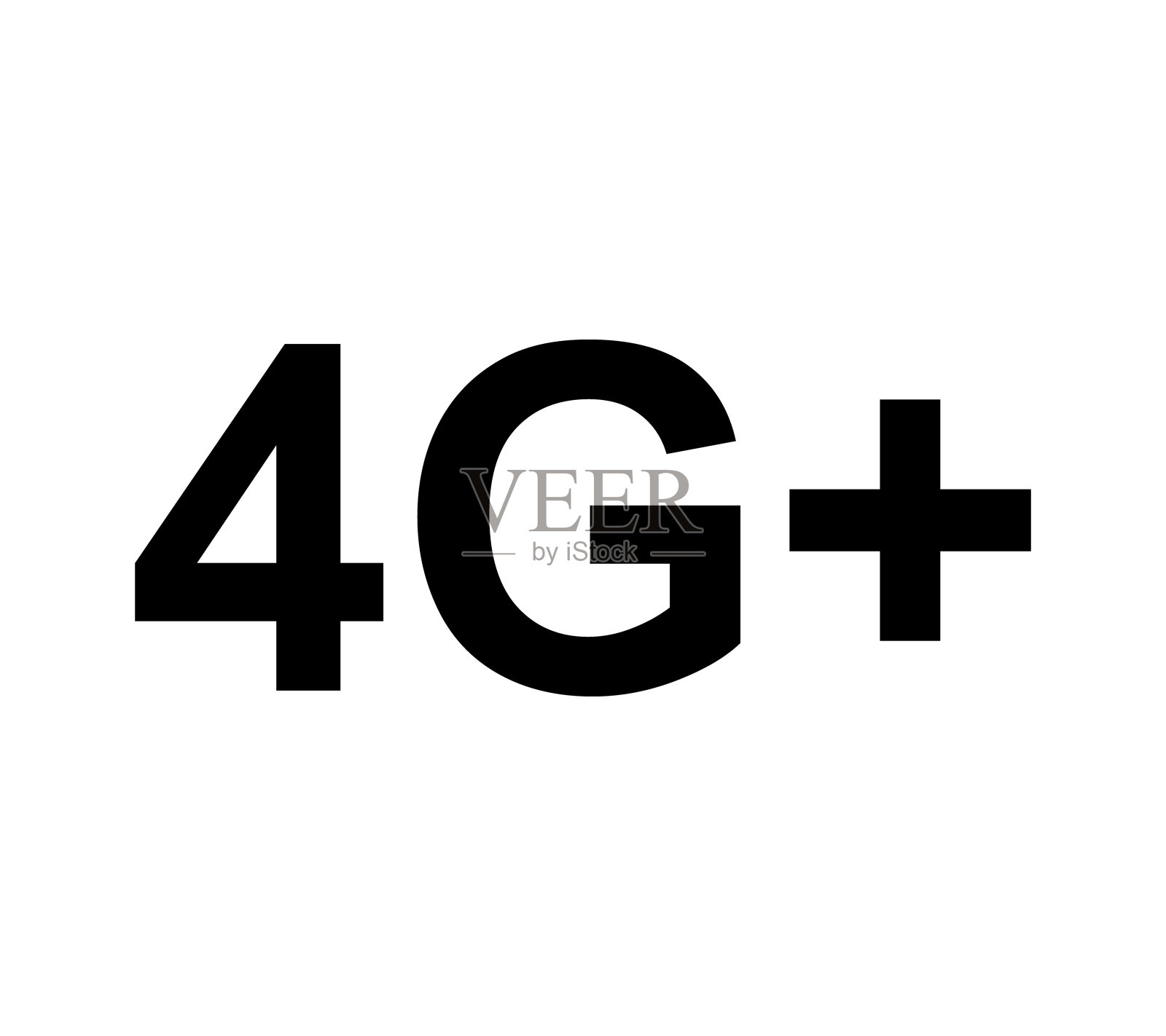 4G Plus技术图标矢量插画图片素材