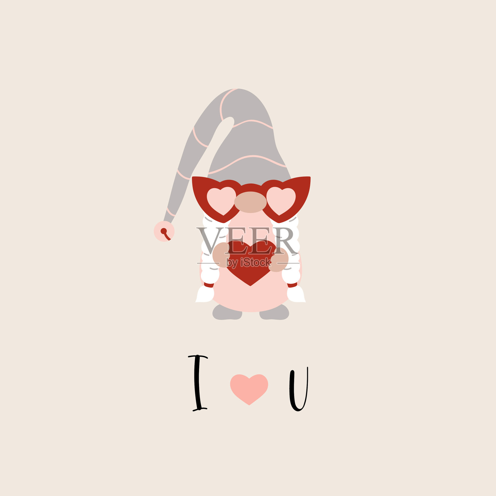 情人节侏儒的心设计模板素材