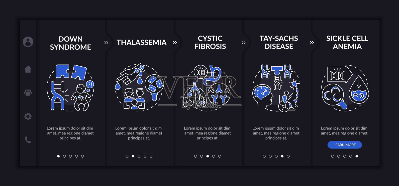 常见的遗传疾病载体模板插画图片素材