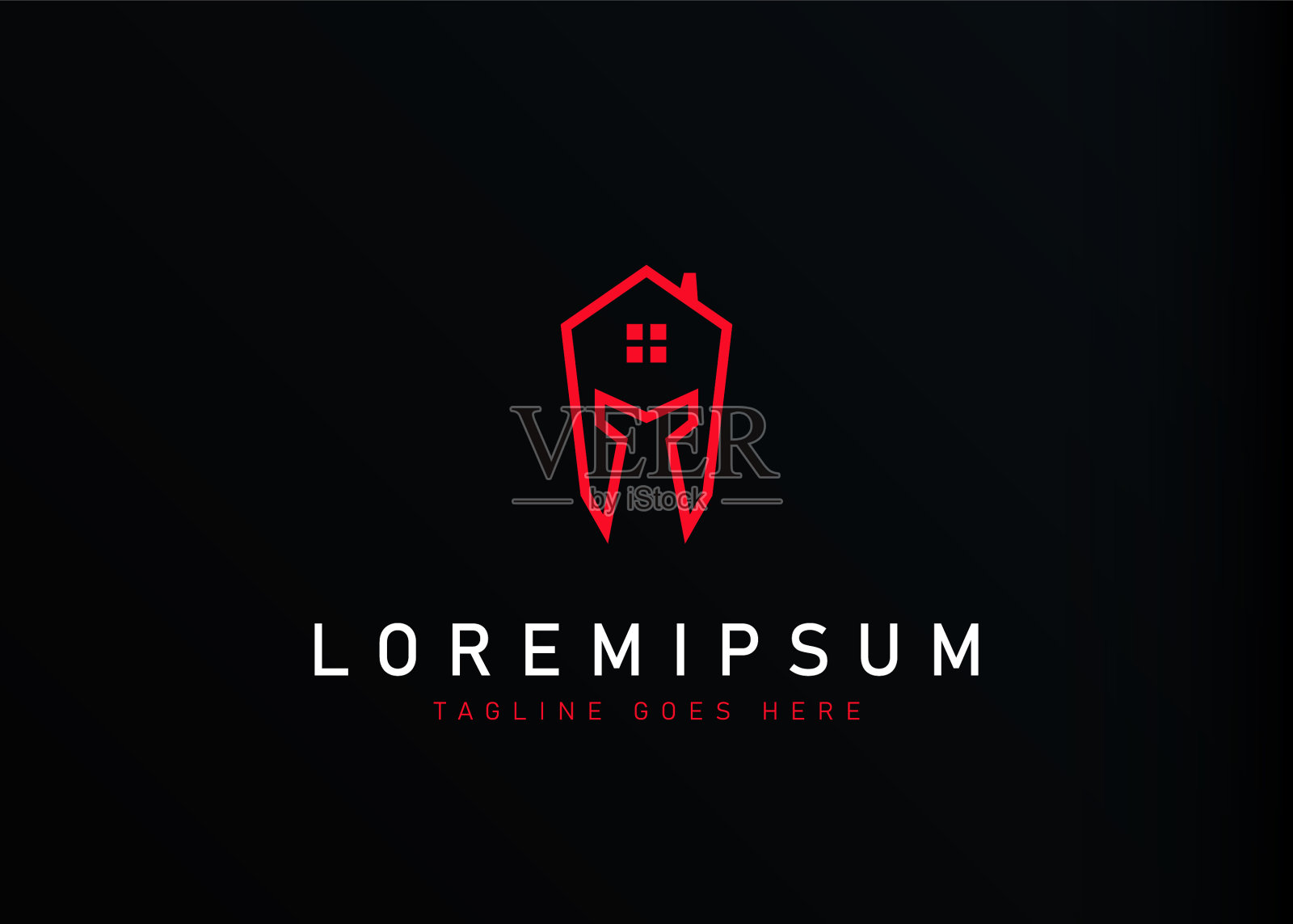 角斗士家的标志设计结合了一个插画图片素材