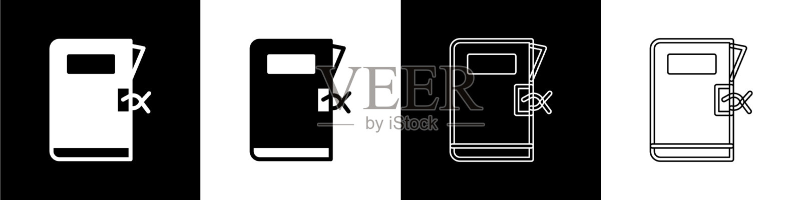 设置警察局文件夹图标隔离在黑色图标素材