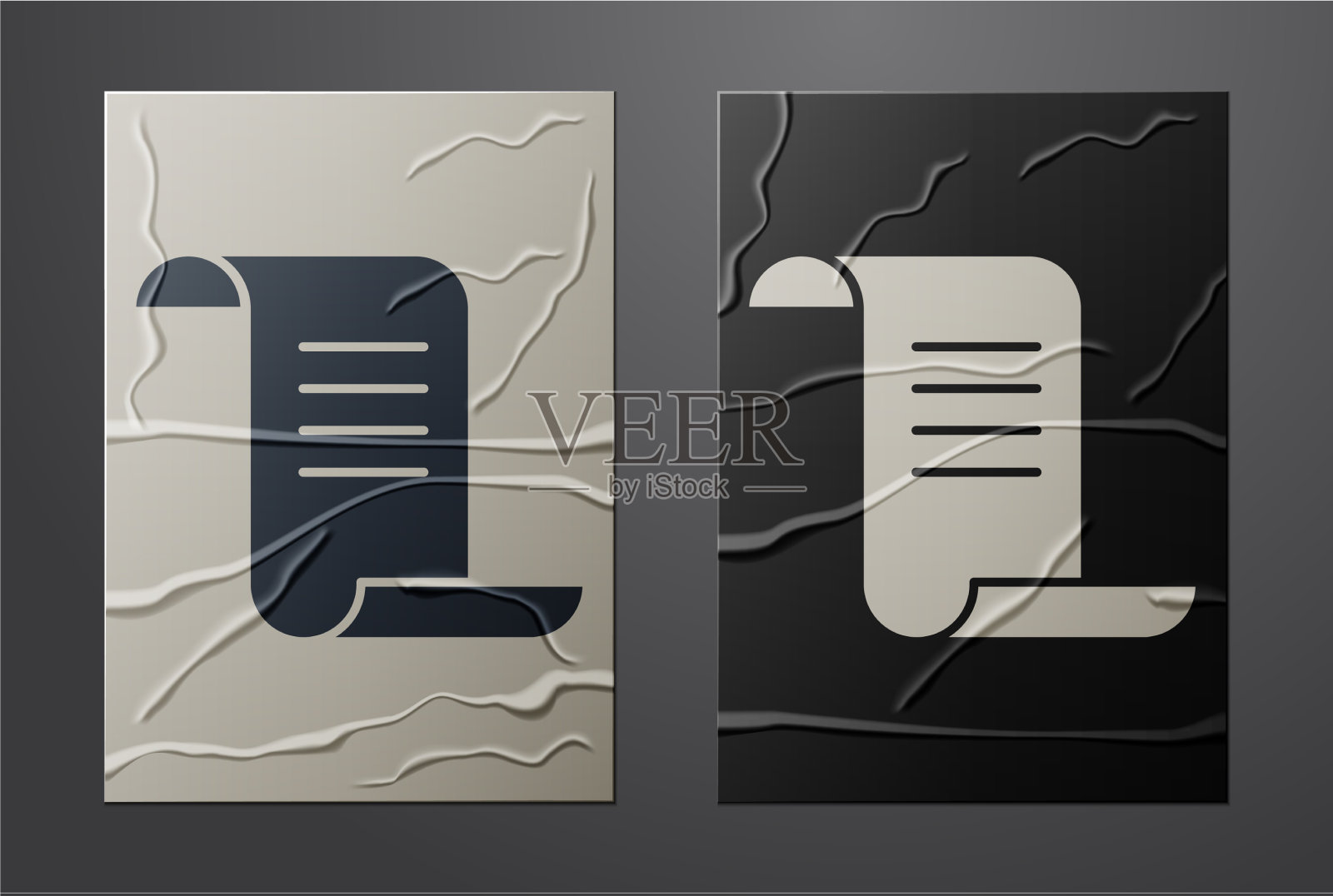 白色古代魔法书与炼金术食谱和插画图片素材