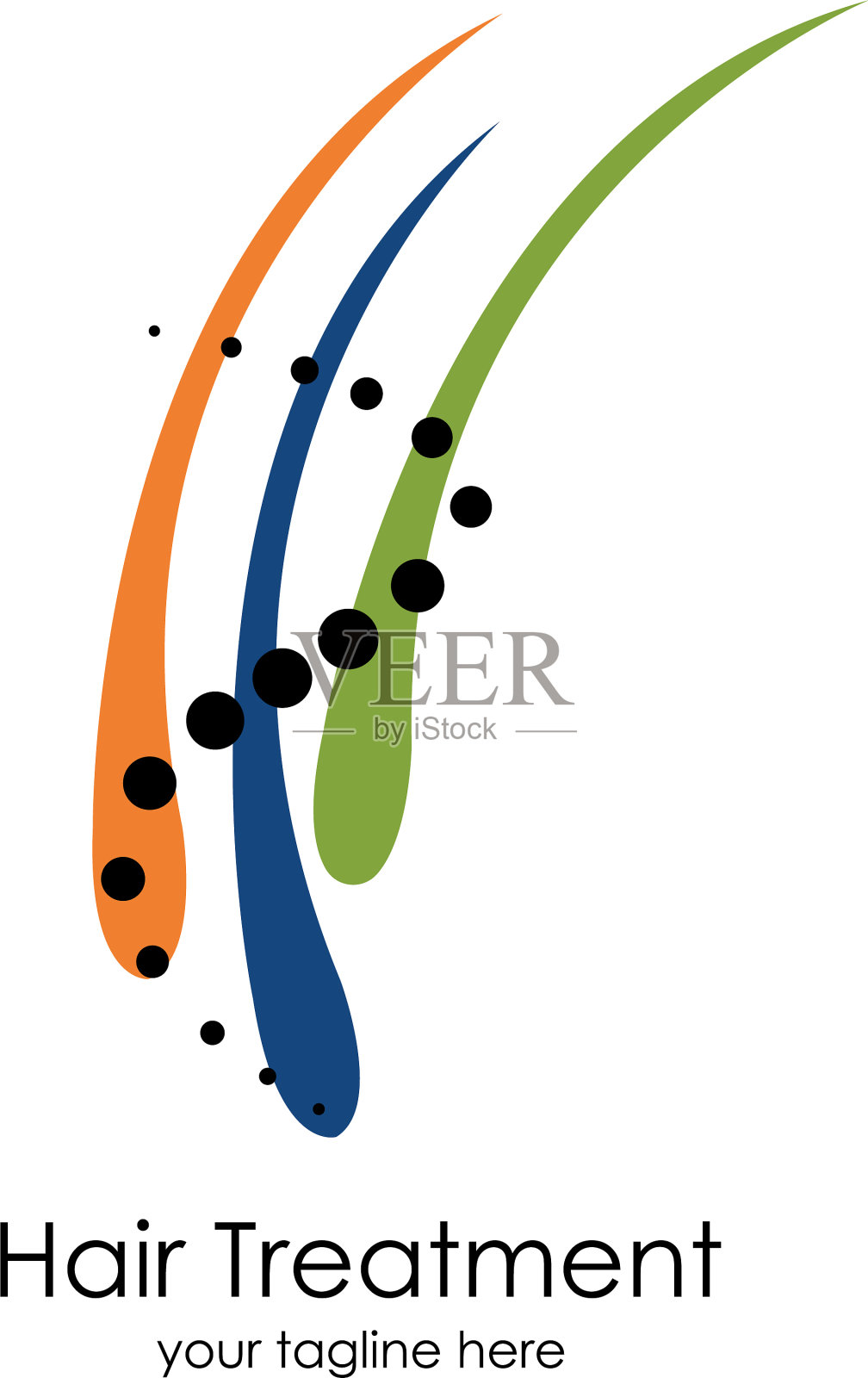 头发治疗图标设计模板插画图片素材