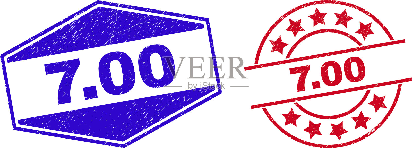 700个圆形和六边形的橡胶徽章插画图片素材