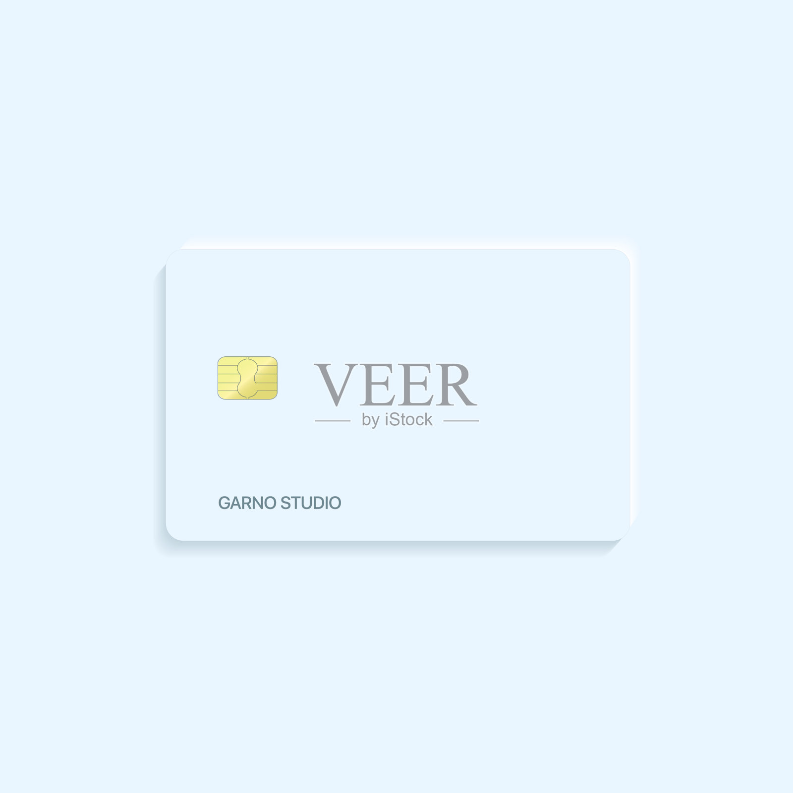 塑料信用卡模型模板蓝色色调插画图片素材