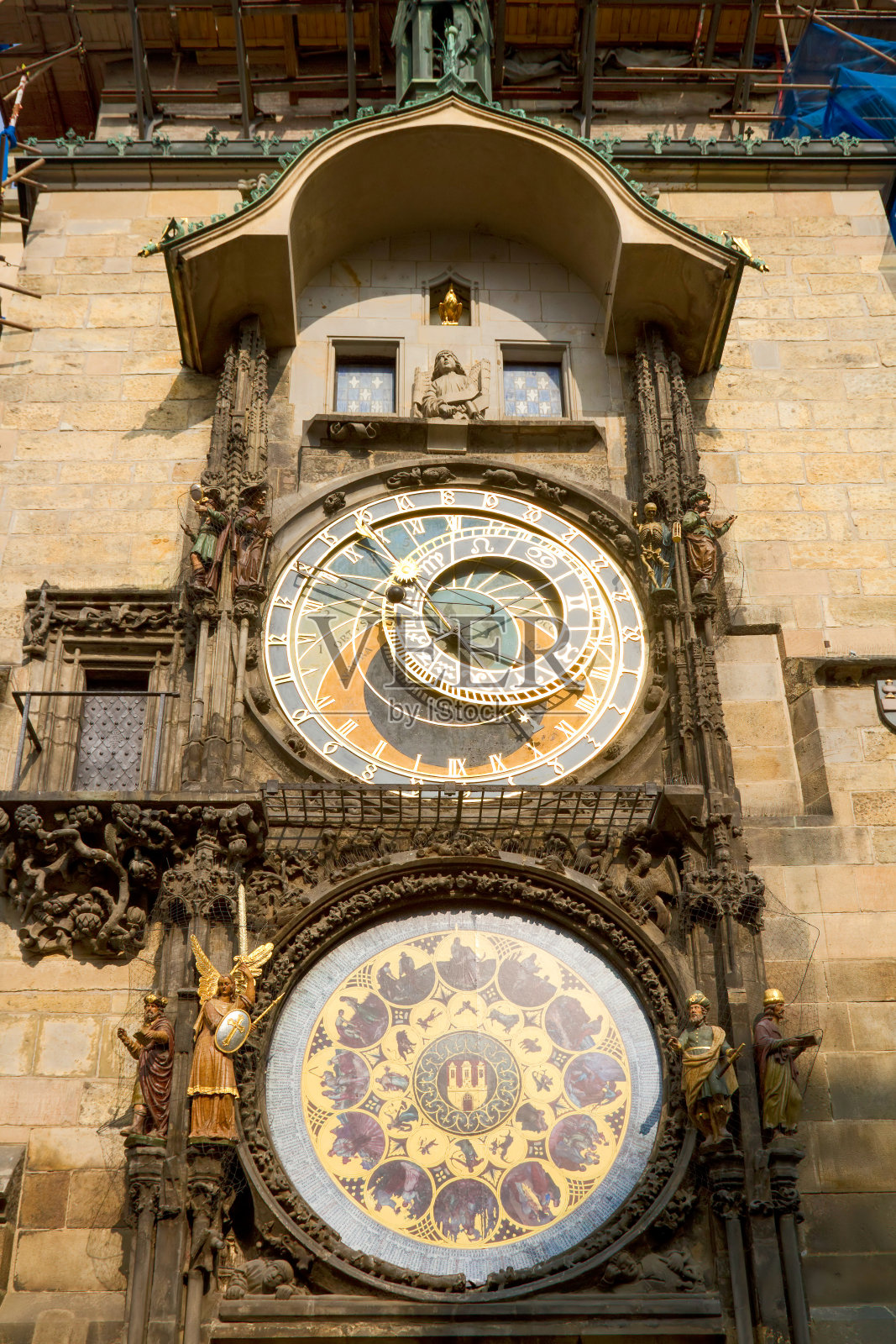 布拉格天文钟照片摄影图片