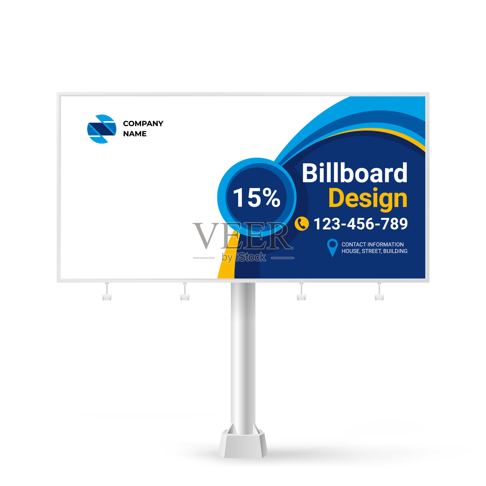 广告牌设计是一种现代的广告牌放置方式插画图片素材