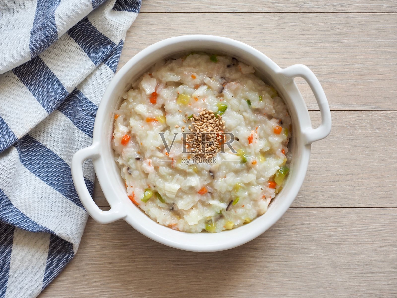 韩国传统食物蔬菜粥照片摄影图片