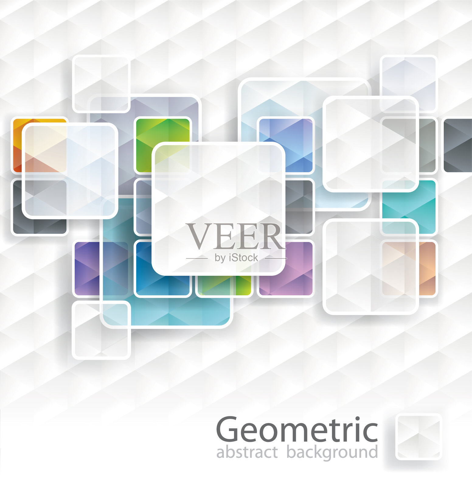 几何立方体背景插画图片素材