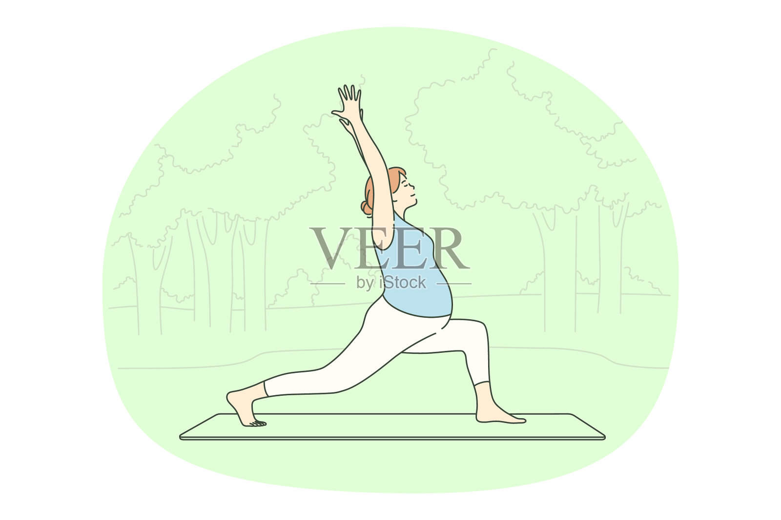 怀孕母亲积极的生活方式设计元素图片