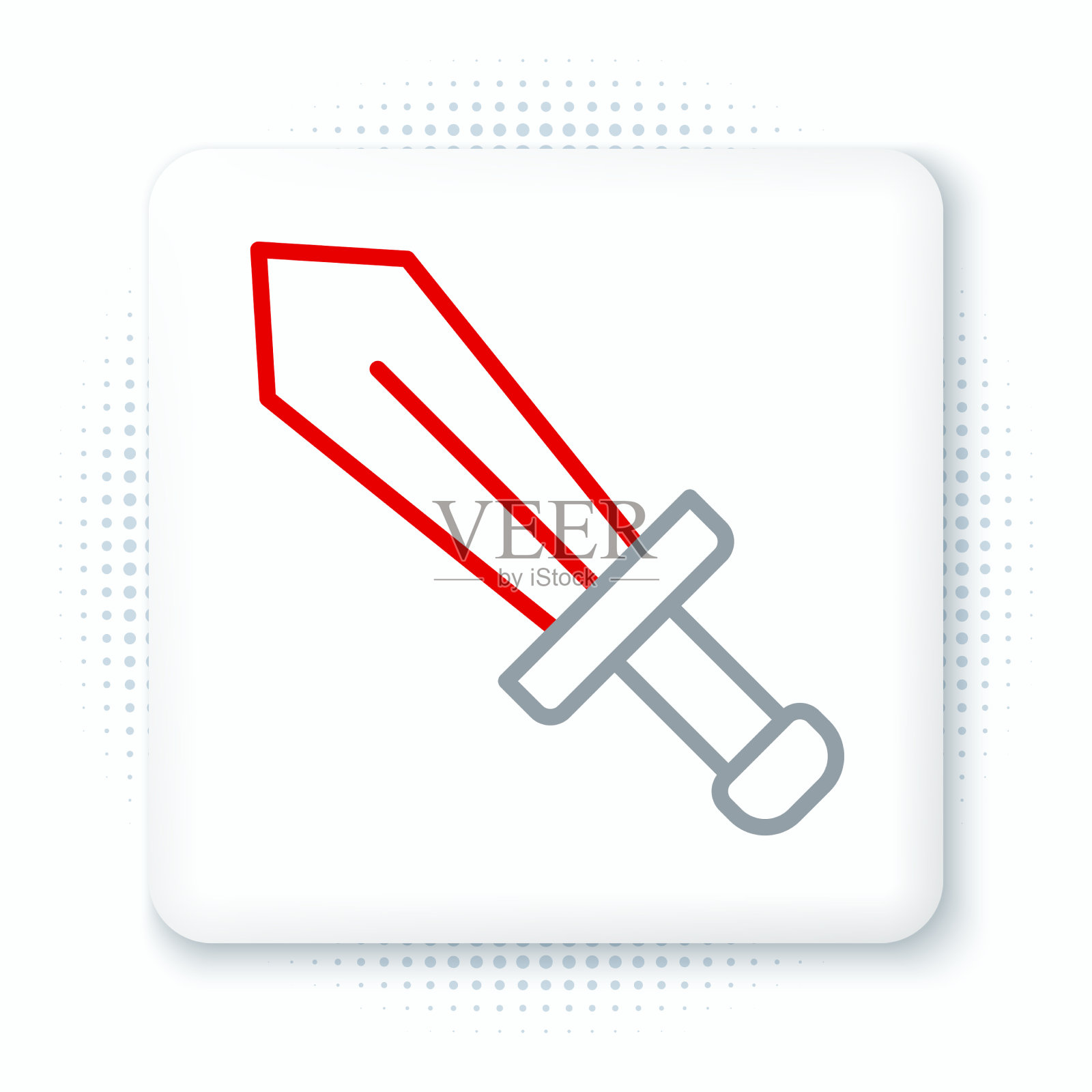 线剑游戏图标孤立在白色插画图片素材