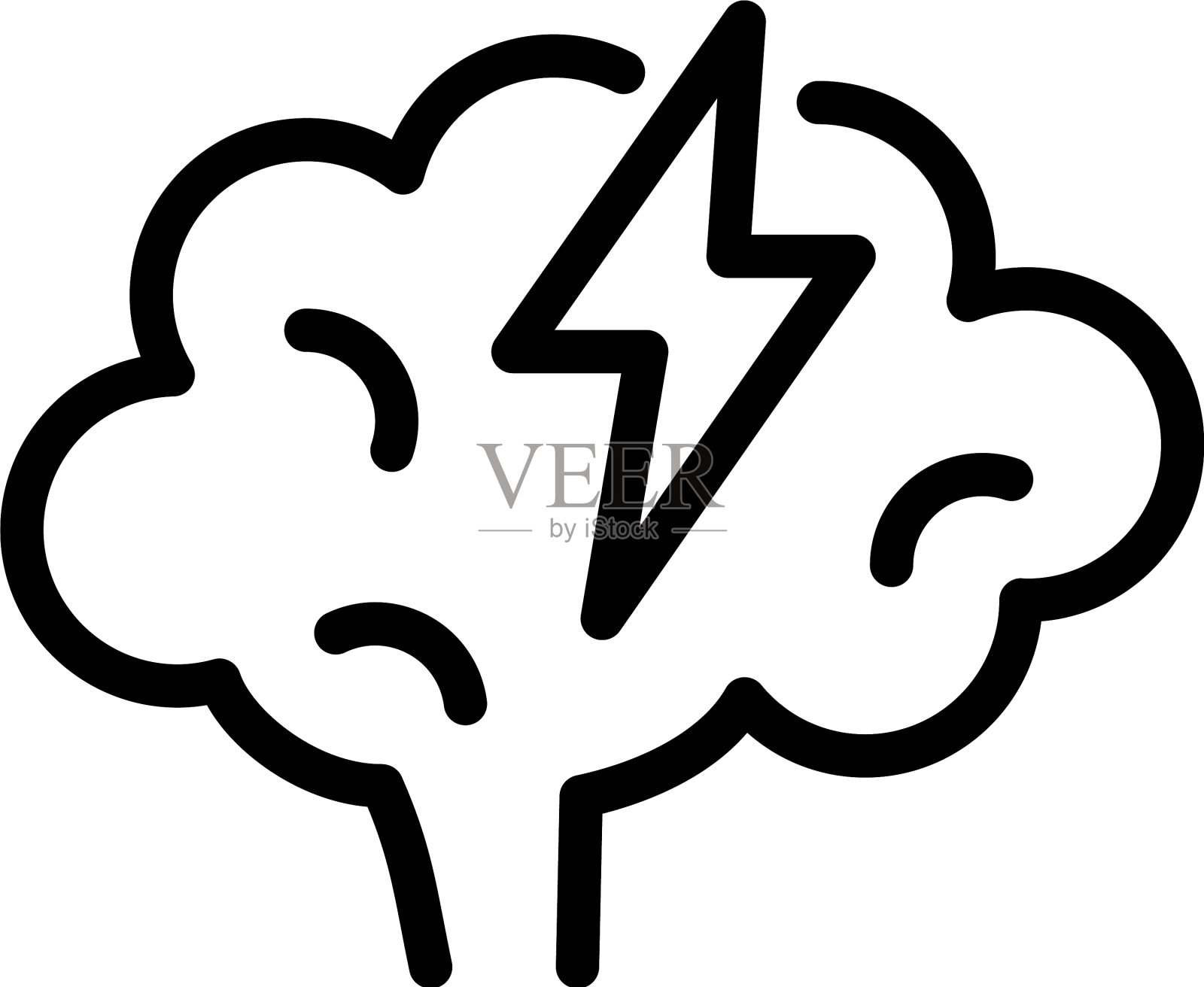 商业协作头脑风暴图标大纲插画图片素材