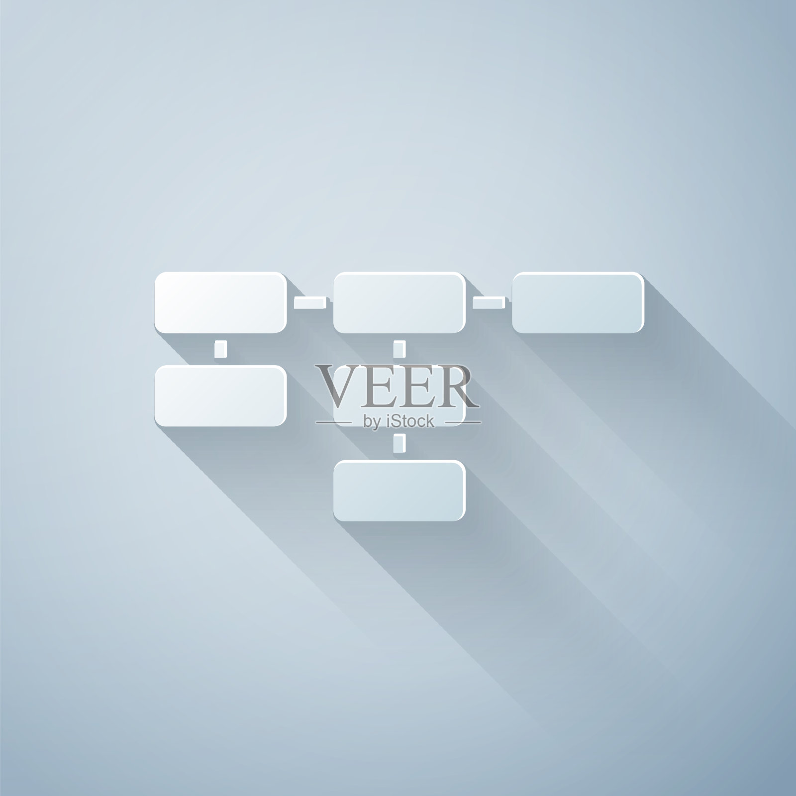 剪纸网站地图图标孤立在灰色插画图片素材