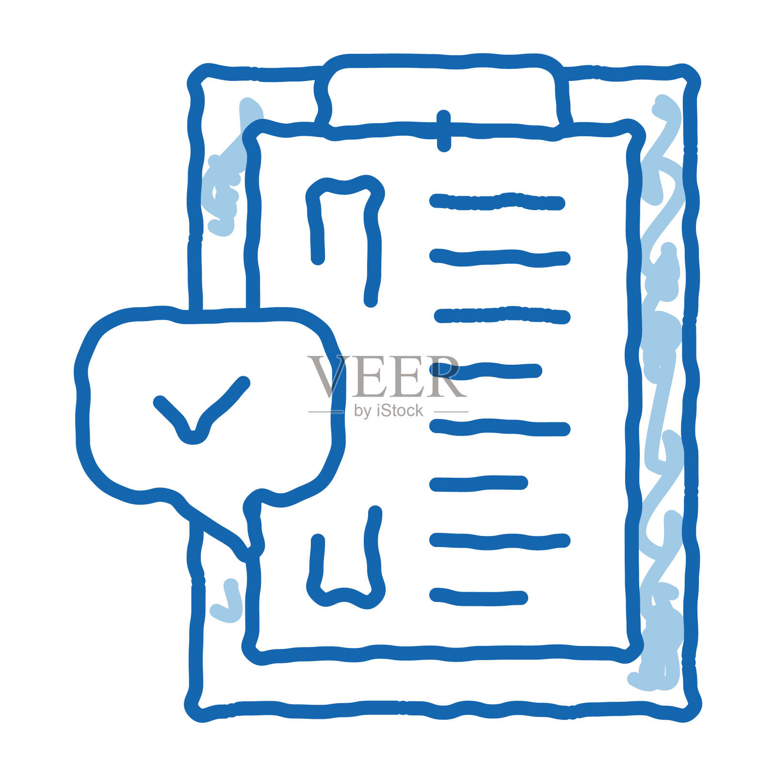 任务列表的审计涂鸦图标手绘插图插画图片素材