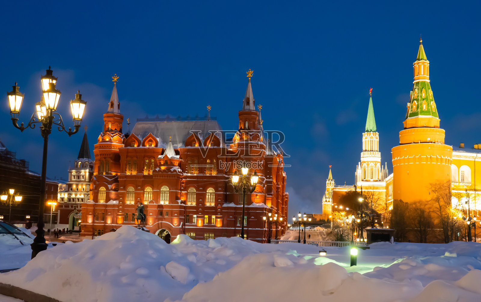 从Manezhnaya广场观看照片摄影图片