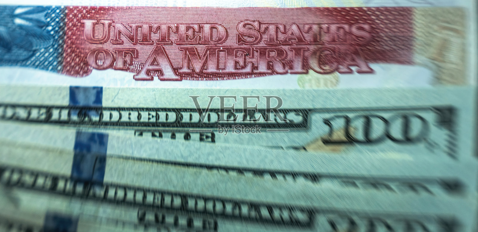 护照上有美国签证。入境及入境许可证照片摄影图片