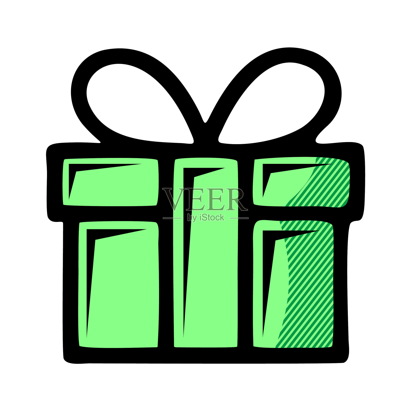 礼物图标孤立在白色的背景上插画图片素材