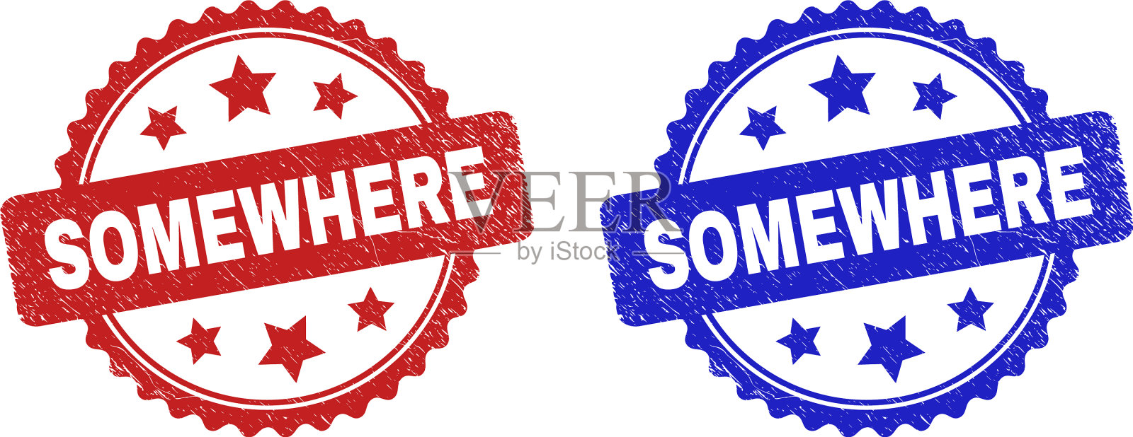 有些地方的玫瑰花形印章印章被腐蚀了插画图片素材