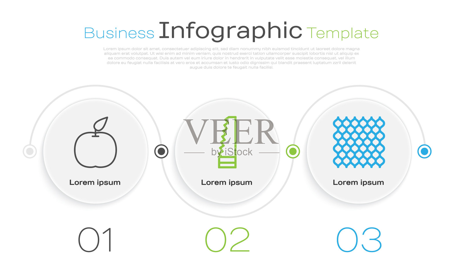 设置线苹果，花园锯和花园篱笆木制。业务信息模板。向量设计模板素材