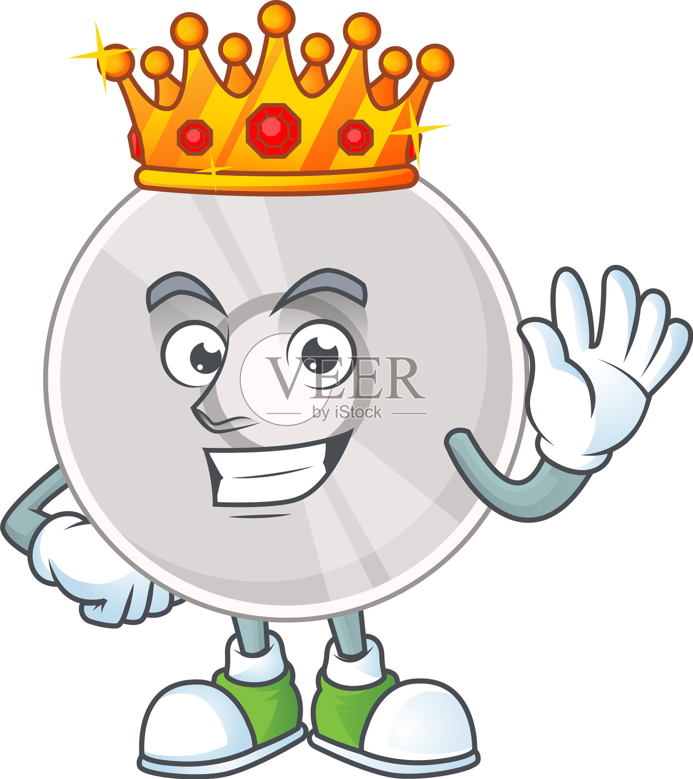 一个迷人的金冠国王光盘设计元素图片