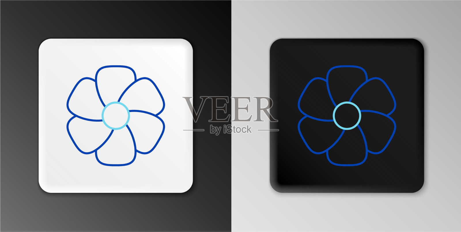 线花图标孤立在灰色背景图标素材