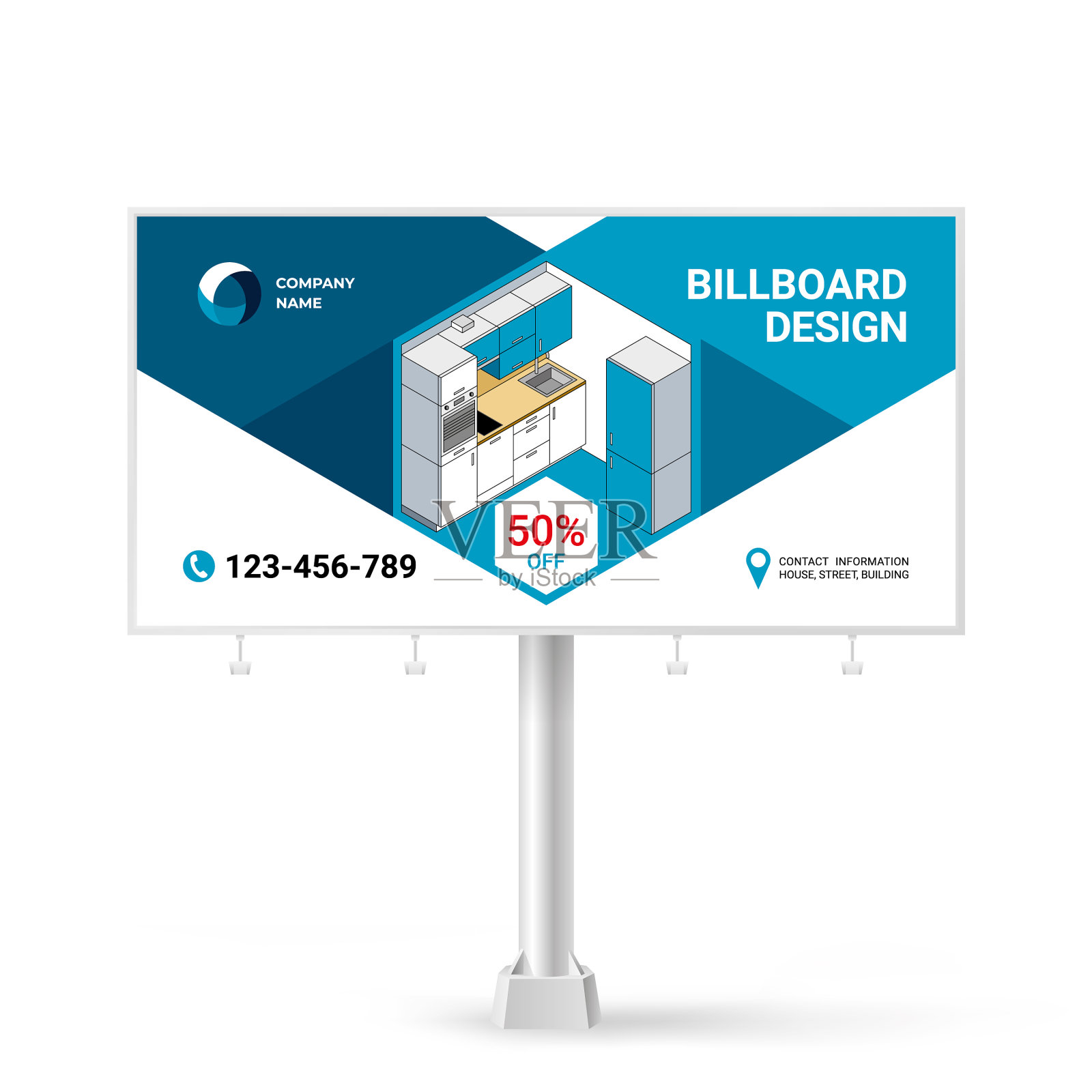 广告牌模板用于广告商品和广告插画图片素材